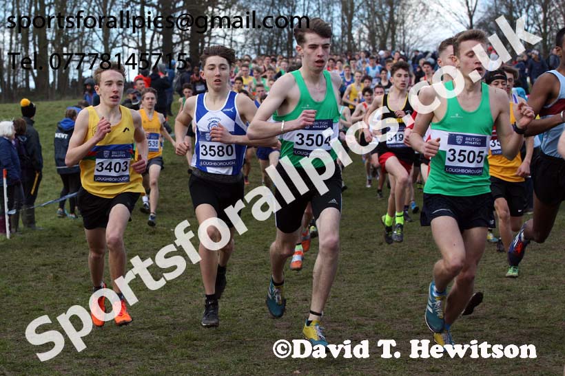 Mens under-17s 2019 British Athletics Inter Counties Cross Country, Prestwood Hall, Loughborough. Photo:  David T. Hewitson/Sports for All Pics